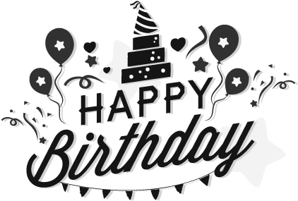 happy birthday, logo, smile Png download for picsart