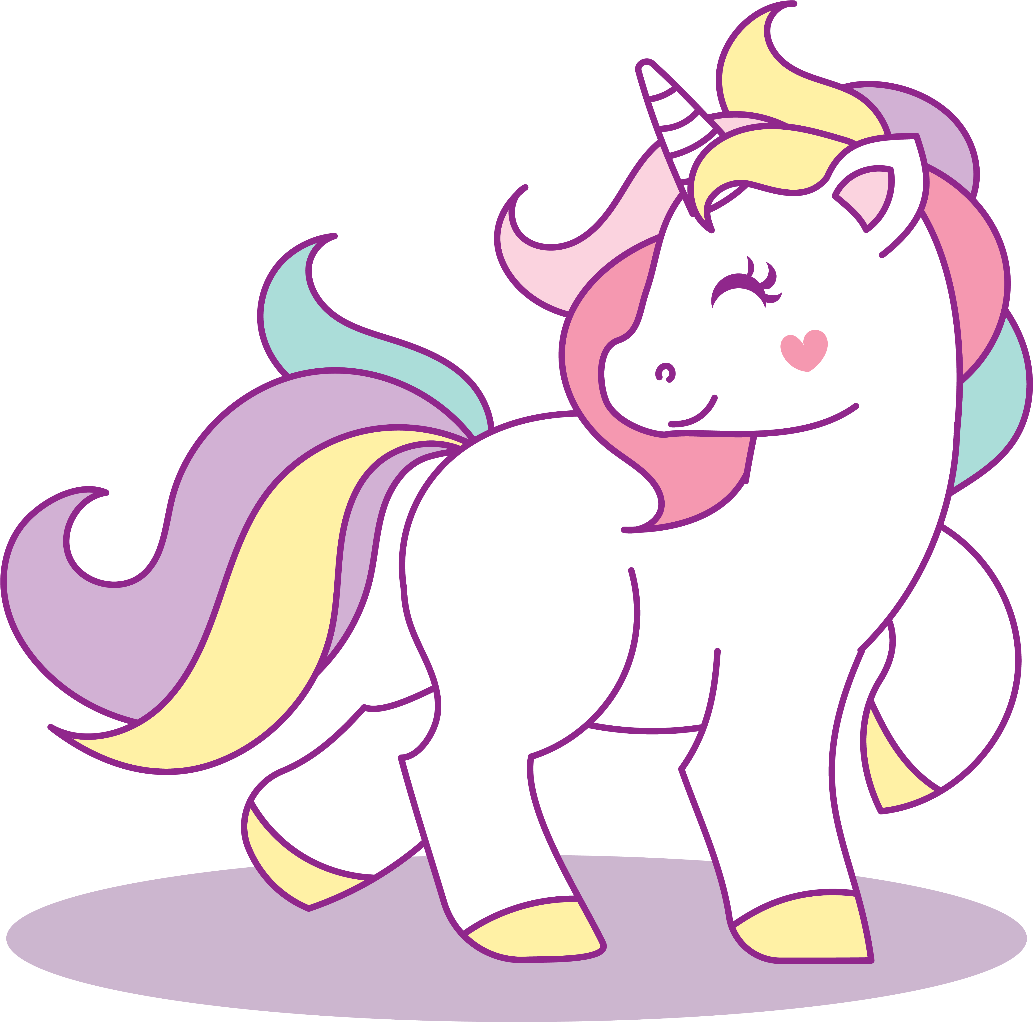 unicorn, cat, isolated free png vector