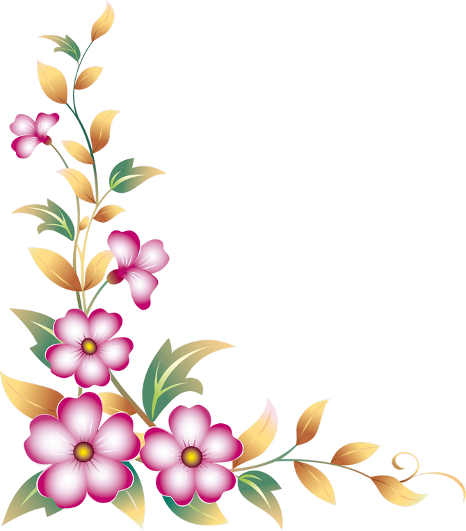floral, border, certificate png images for photoshop