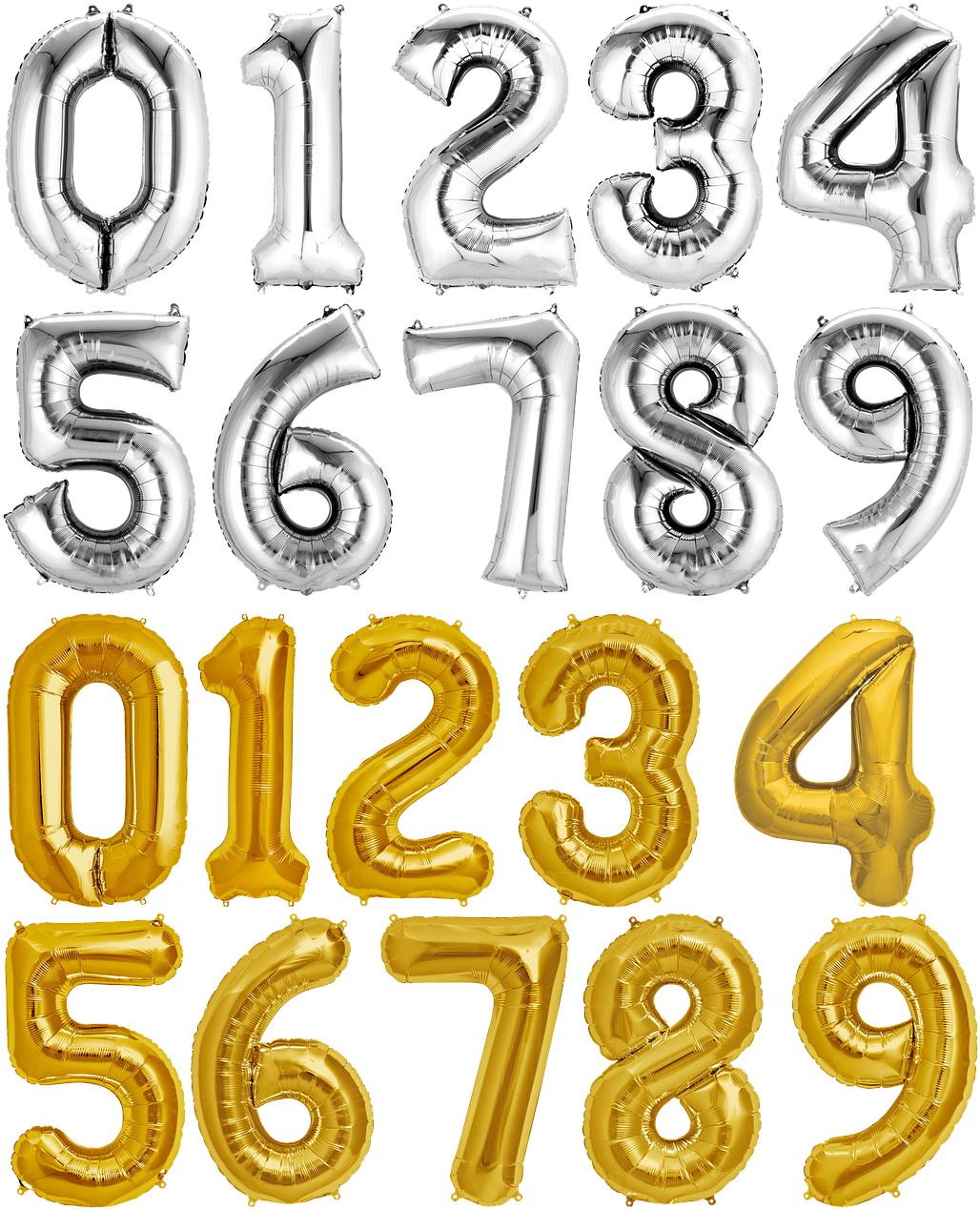 party, balloon, numbers Png download for picsart