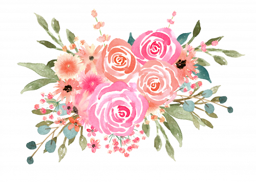 flower, watercolor flower, vector design png photo background