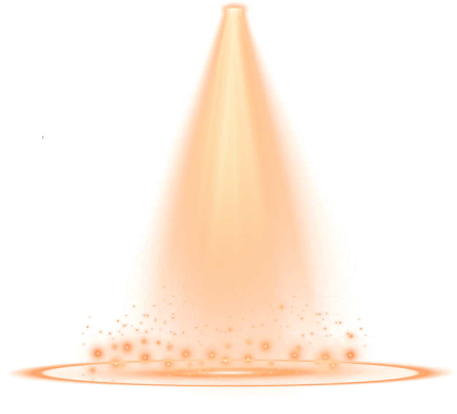 light, orange cone, effect Transparent PNG Photoshop