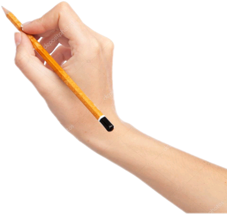 hand, pencil, human free png vector
