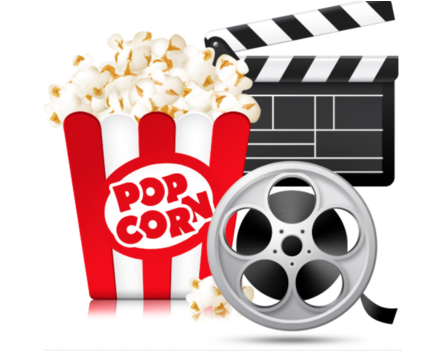cinema, isolated, popcorn box free png vector