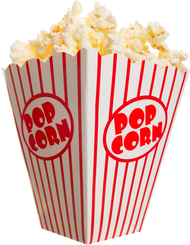 popcorn box, video, background high quality png images
