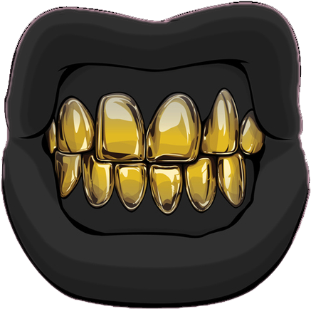 teeth, vampire teeth, golden PNG images for editing