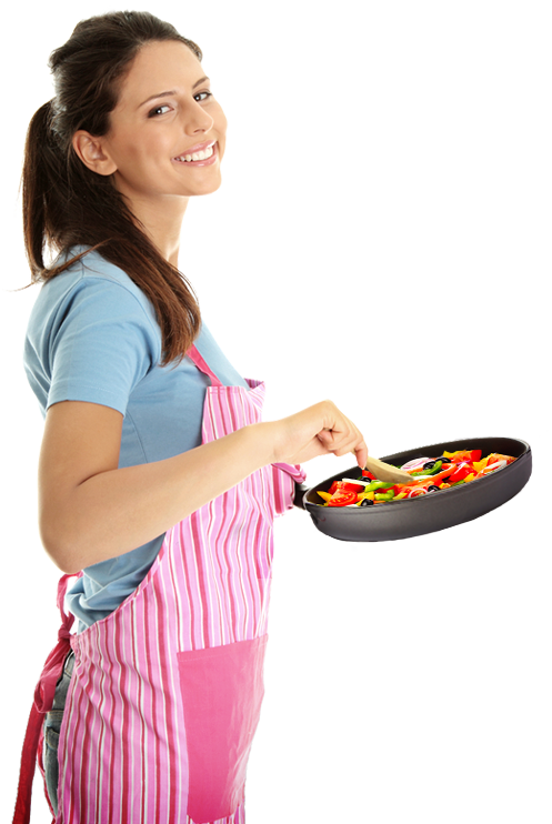 woman, cooking, kitchen png images background