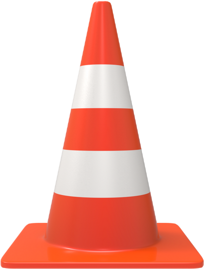 orange cone, ice, road PNG images for editing
