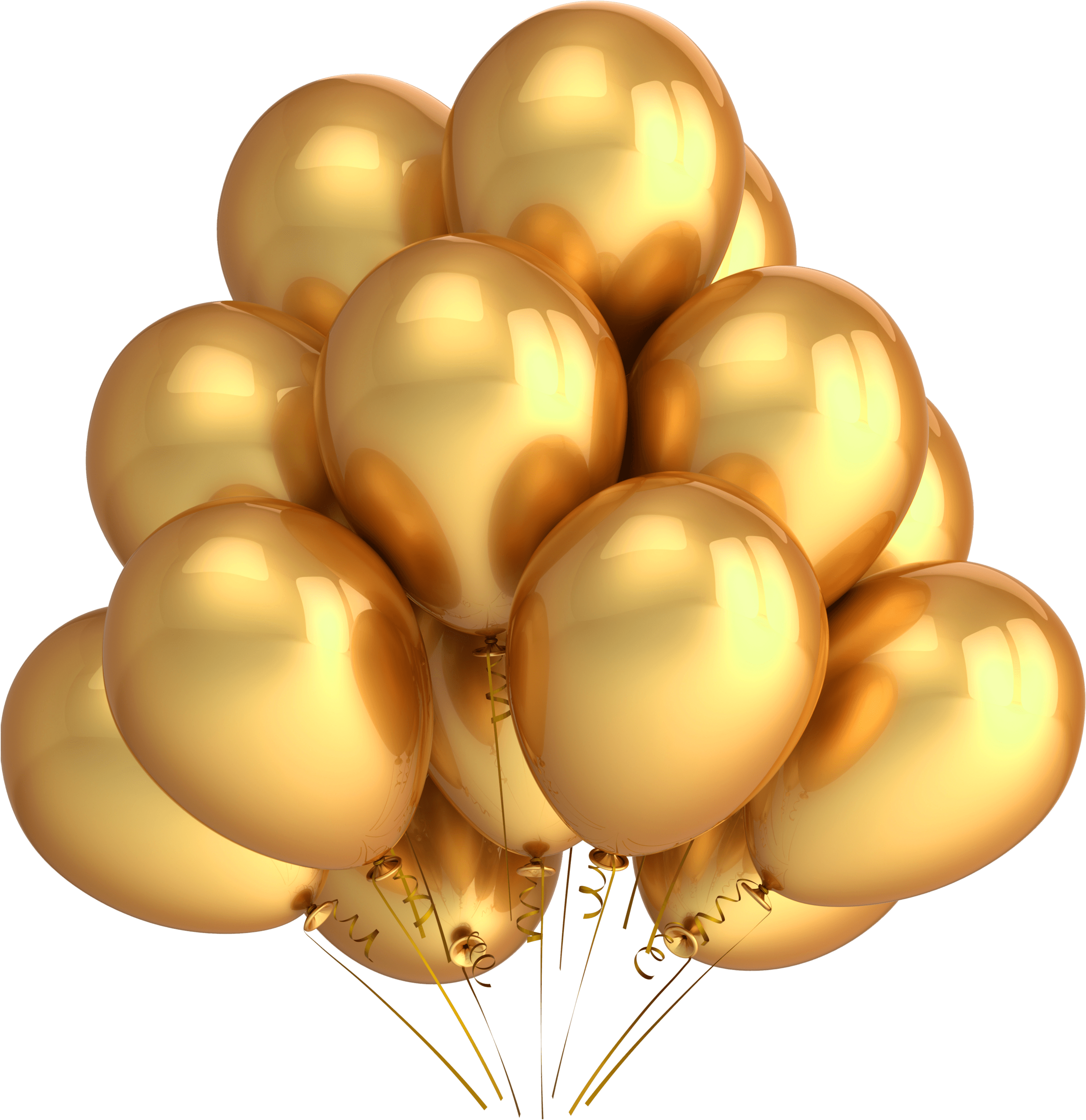 illustration, balloon, golden PNG images for editing
