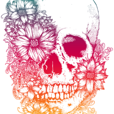 skull, floral, background png images online