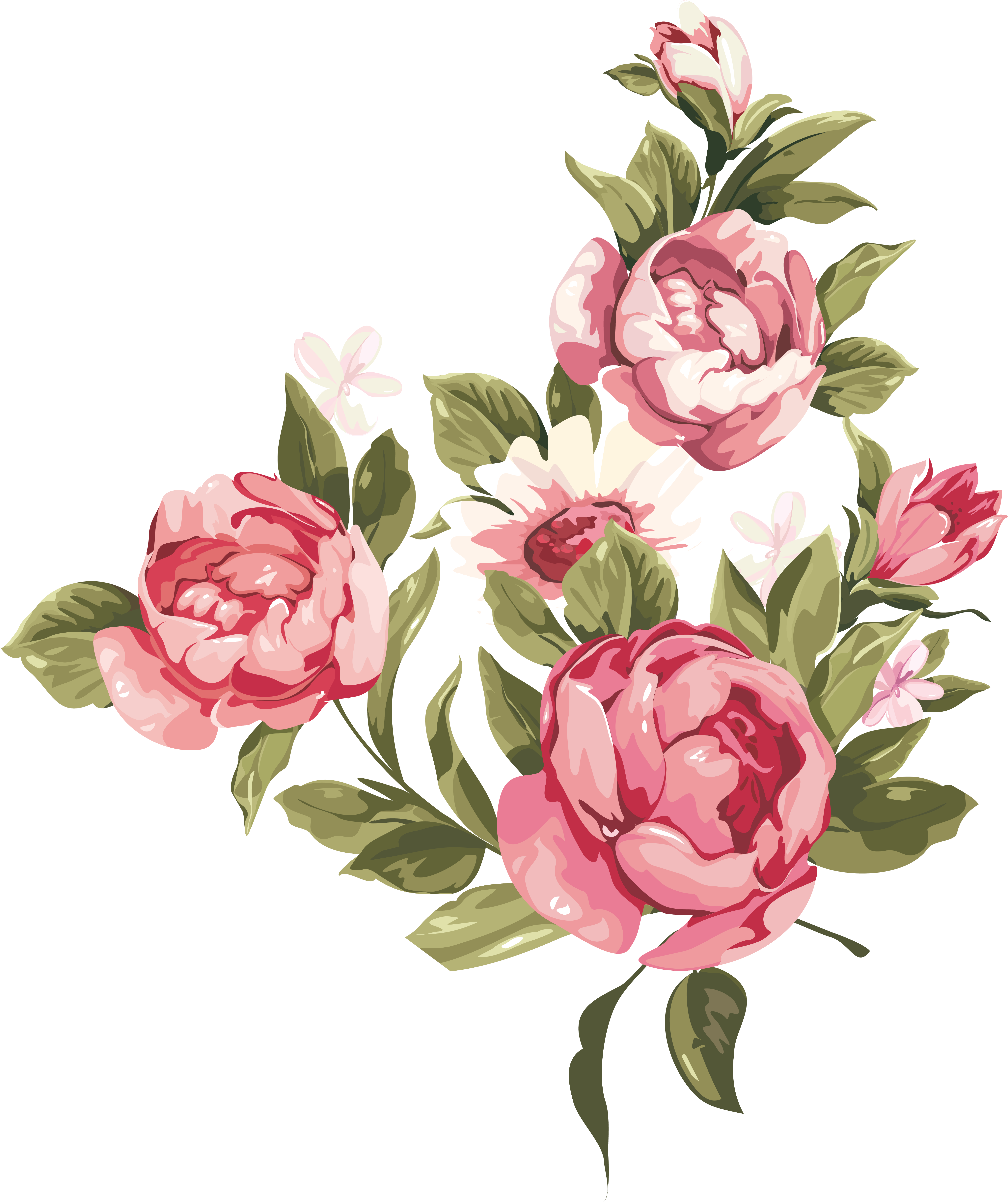 flowers, frame, illustration png background full hd 1080p