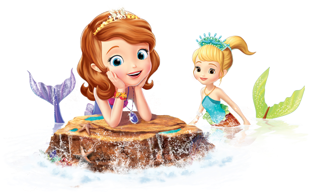sofia the first, vintage, mermaid free png vector