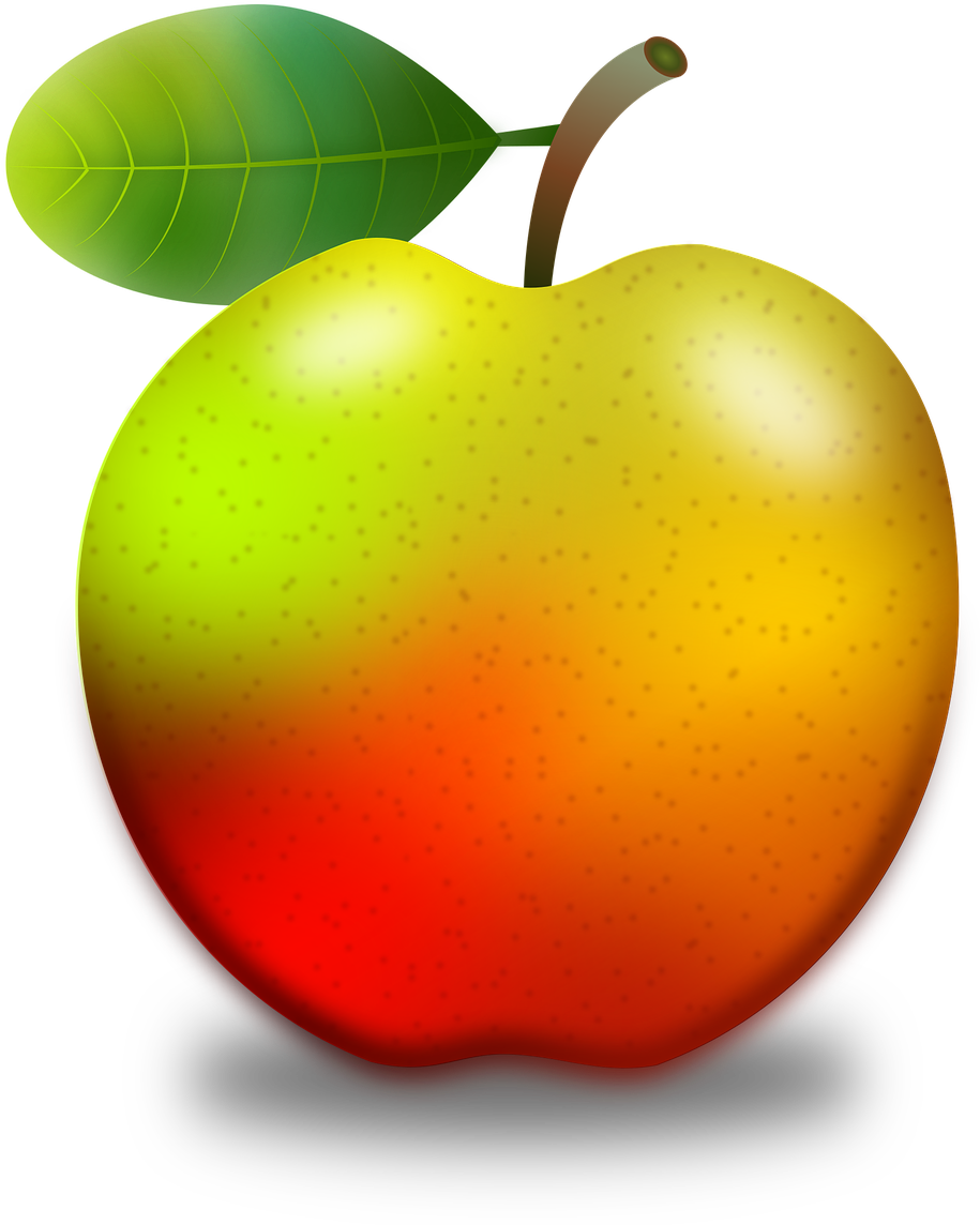 apple logo, abstract, leaf Free Unlimited PNG download