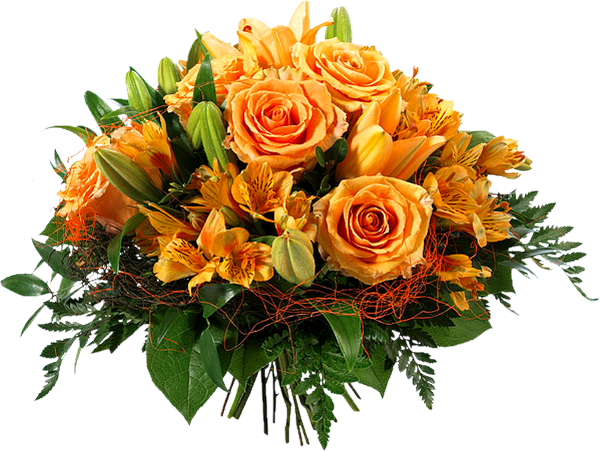 floral, orange cone, roses png images background