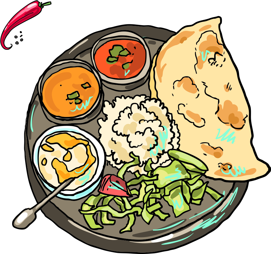 india, isolated, menu PNG images for editing