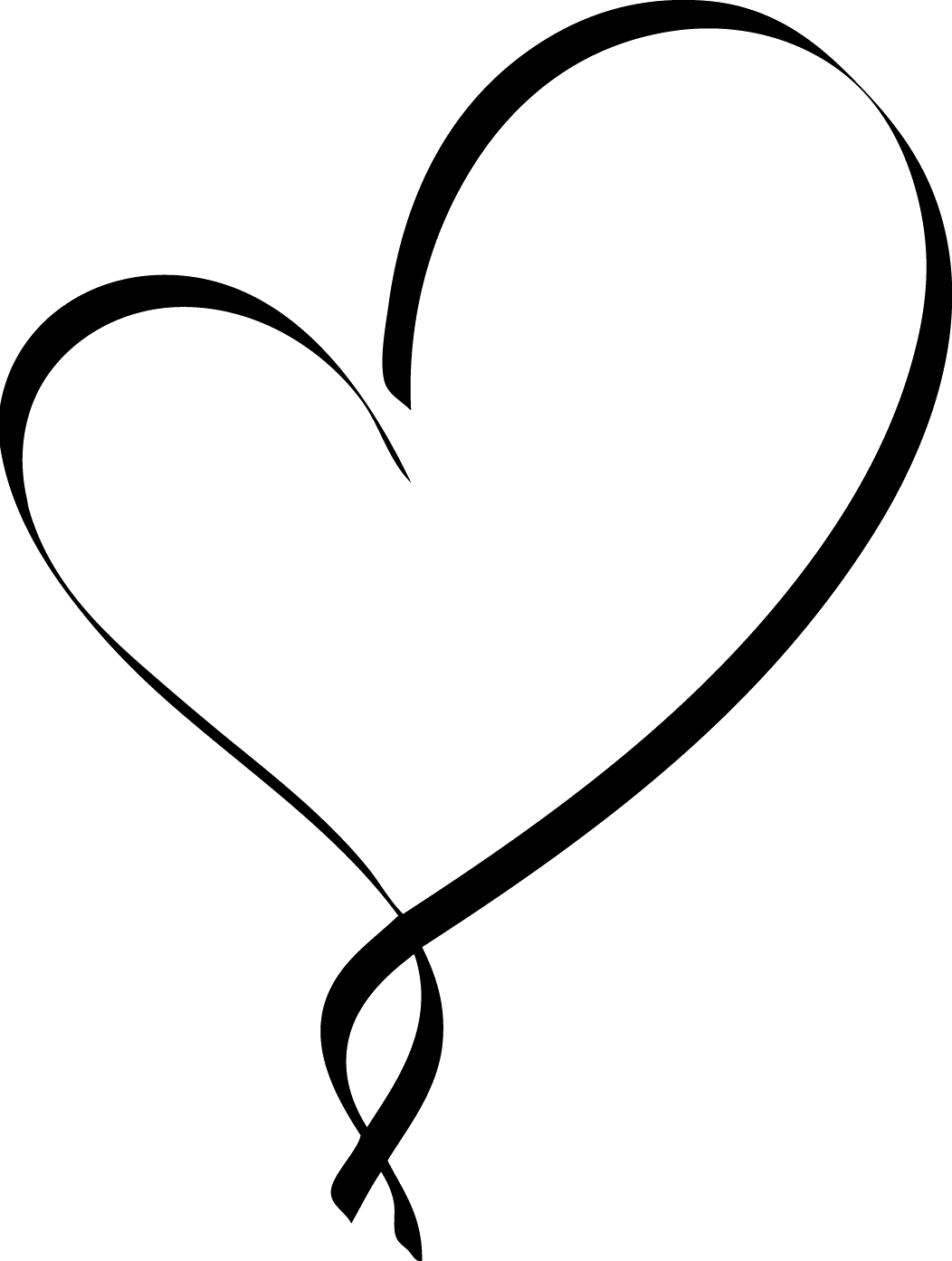 isolated, heart, fancy lines 500 png download