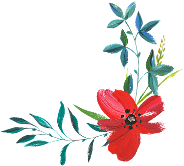 floral, design, water color png background download